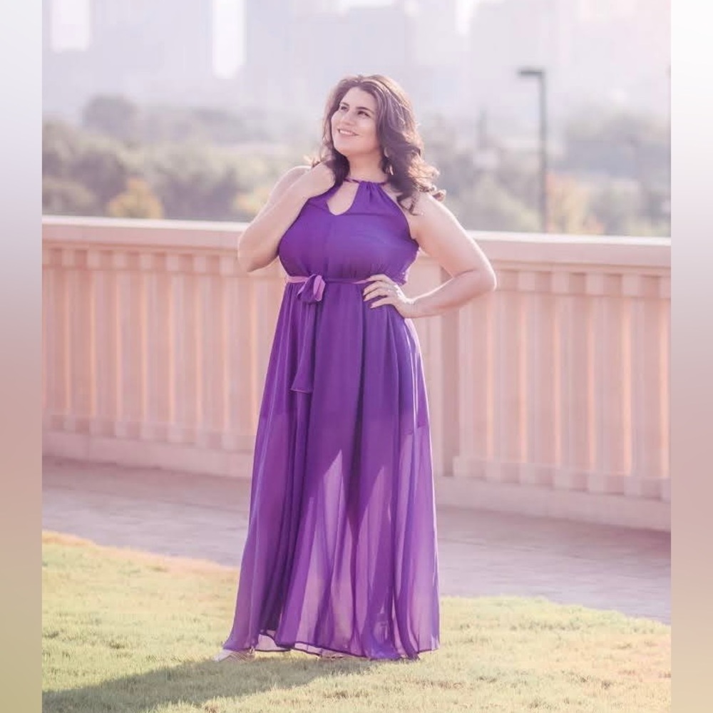 Spring Purple Dress by Eva Mendes